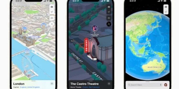“أبل” توفر خرائط فريدة من نوعها في نظام تشغيل “آي أو إس 15”