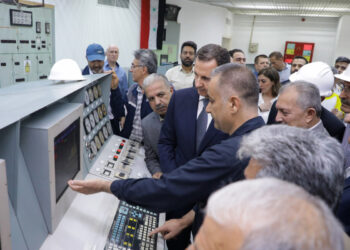 الأسد يطلق المجموعة الخامسة من المحطة الحرارية في ريف حلب