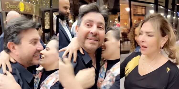 معجبة تحرج هاني شاكر أمام زوجته